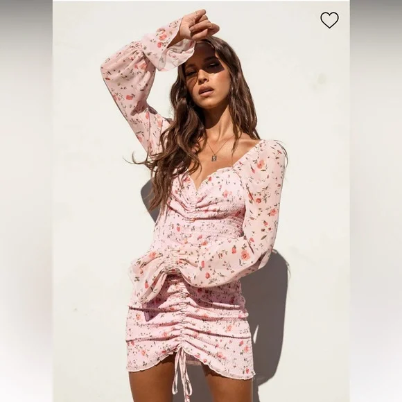open lace back dress PRINCESS POLLY KARENA MINI FLORAL DRESS